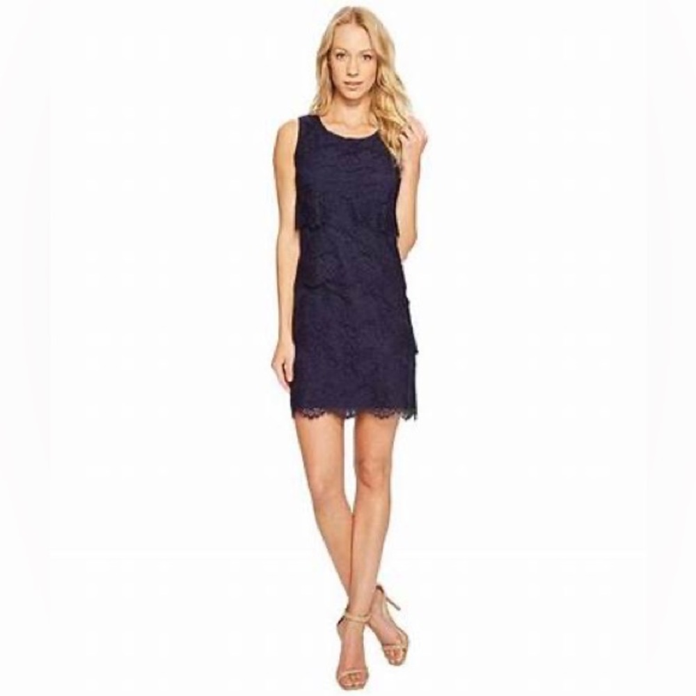 Jessica Simpson Navy Tiered Dress